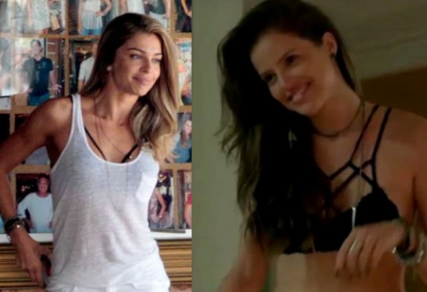 As atrizes Grazi Massafera e Ágatha Moreira dando vida às personagens em “Verdades Secretas” usando o sutiã com tiras 