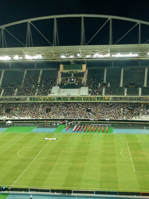 Vista do Estádio Nilton Santos, o Engenhão, no Engenho de Dentro, Zona Norte do Rio, palco de Vasco x Flamengo