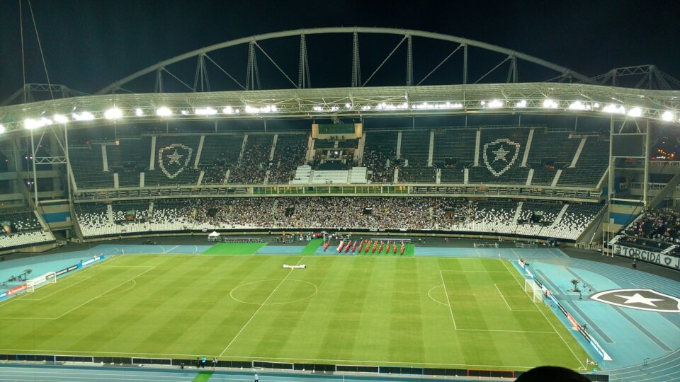 Vista do Estádio Nilton Santos, o Engenhão, no Engenho de Dentro, Zona Norte do Rio, palco de Vasco x Flamengo